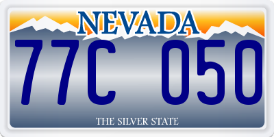 NV license plate 77C050