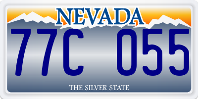 NV license plate 77C055