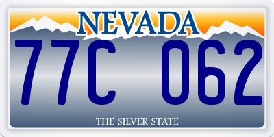 NV license plate 77C062