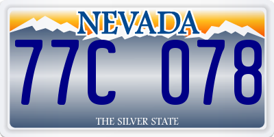 NV license plate 77C078