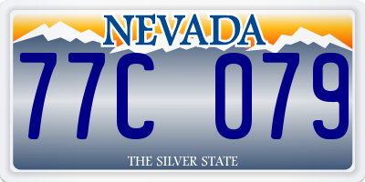 NV license plate 77C079