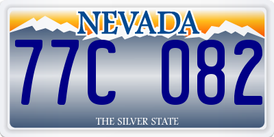 NV license plate 77C082