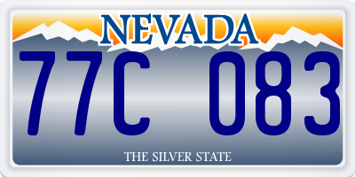 NV license plate 77C083