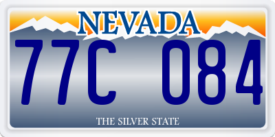 NV license plate 77C084