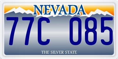 NV license plate 77C085