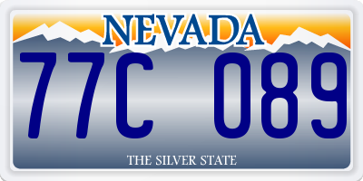 NV license plate 77C089