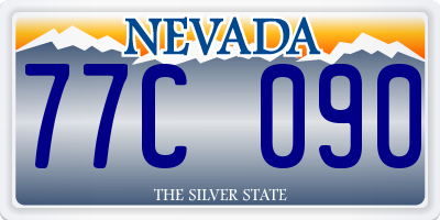 NV license plate 77C090