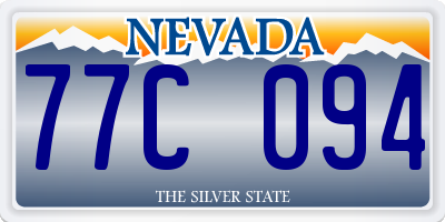 NV license plate 77C094