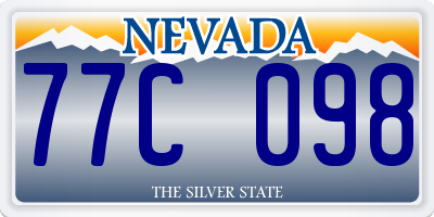 NV license plate 77C098