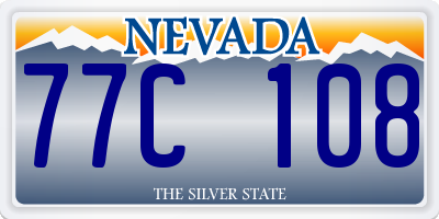NV license plate 77C108