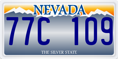 NV license plate 77C109