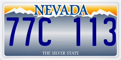 NV license plate 77C113