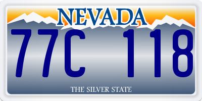 NV license plate 77C118