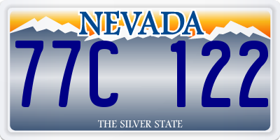 NV license plate 77C122