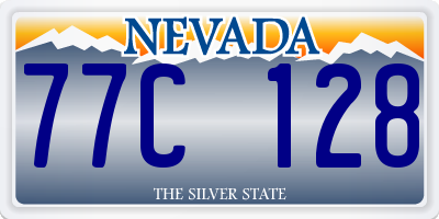 NV license plate 77C128