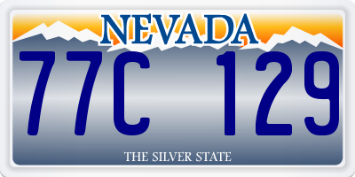 NV license plate 77C129