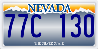 NV license plate 77C130