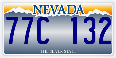 NV license plate 77C132