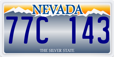 NV license plate 77C143