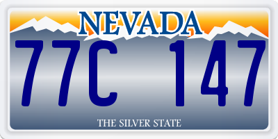 NV license plate 77C147