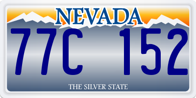 NV license plate 77C152
