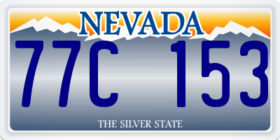 NV license plate 77C153