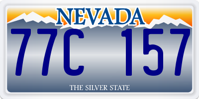 NV license plate 77C157