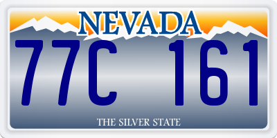 NV license plate 77C161