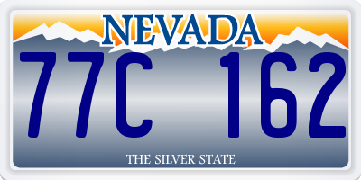 NV license plate 77C162