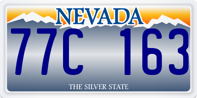 NV license plate 77C163