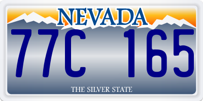 NV license plate 77C165