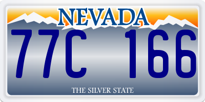 NV license plate 77C166