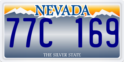 NV license plate 77C169