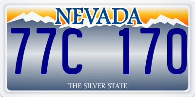 NV license plate 77C170