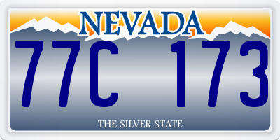 NV license plate 77C173