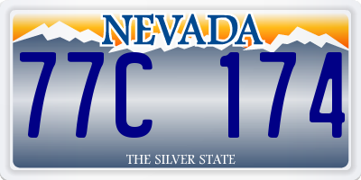 NV license plate 77C174