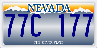 NV license plate 77C177