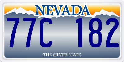 NV license plate 77C182