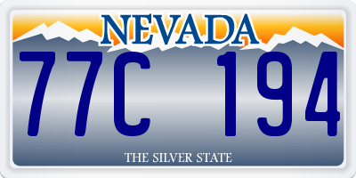 NV license plate 77C194