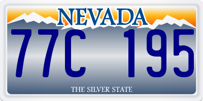 NV license plate 77C195