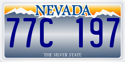 NV license plate 77C197