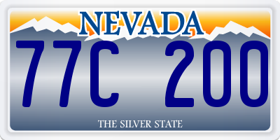 NV license plate 77C200