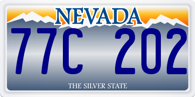 NV license plate 77C202