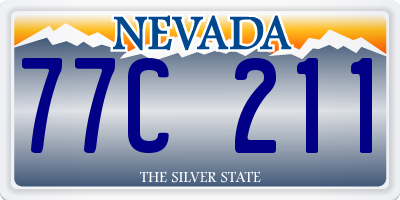 NV license plate 77C211