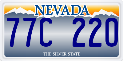 NV license plate 77C220