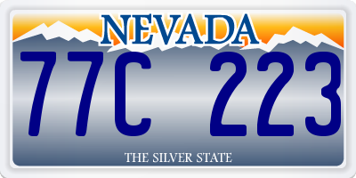 NV license plate 77C223