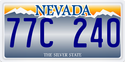 NV license plate 77C240
