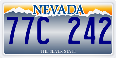 NV license plate 77C242