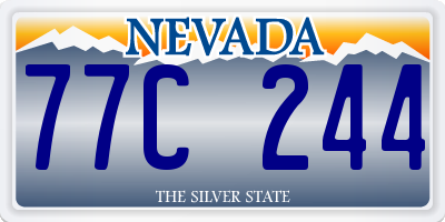 NV license plate 77C244