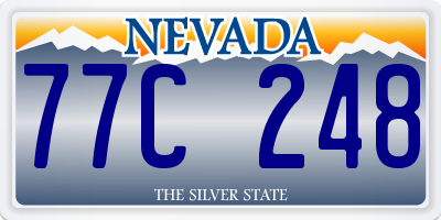 NV license plate 77C248